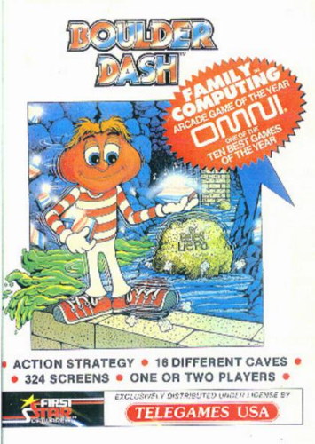 Boulder Dash box art for Colecovision